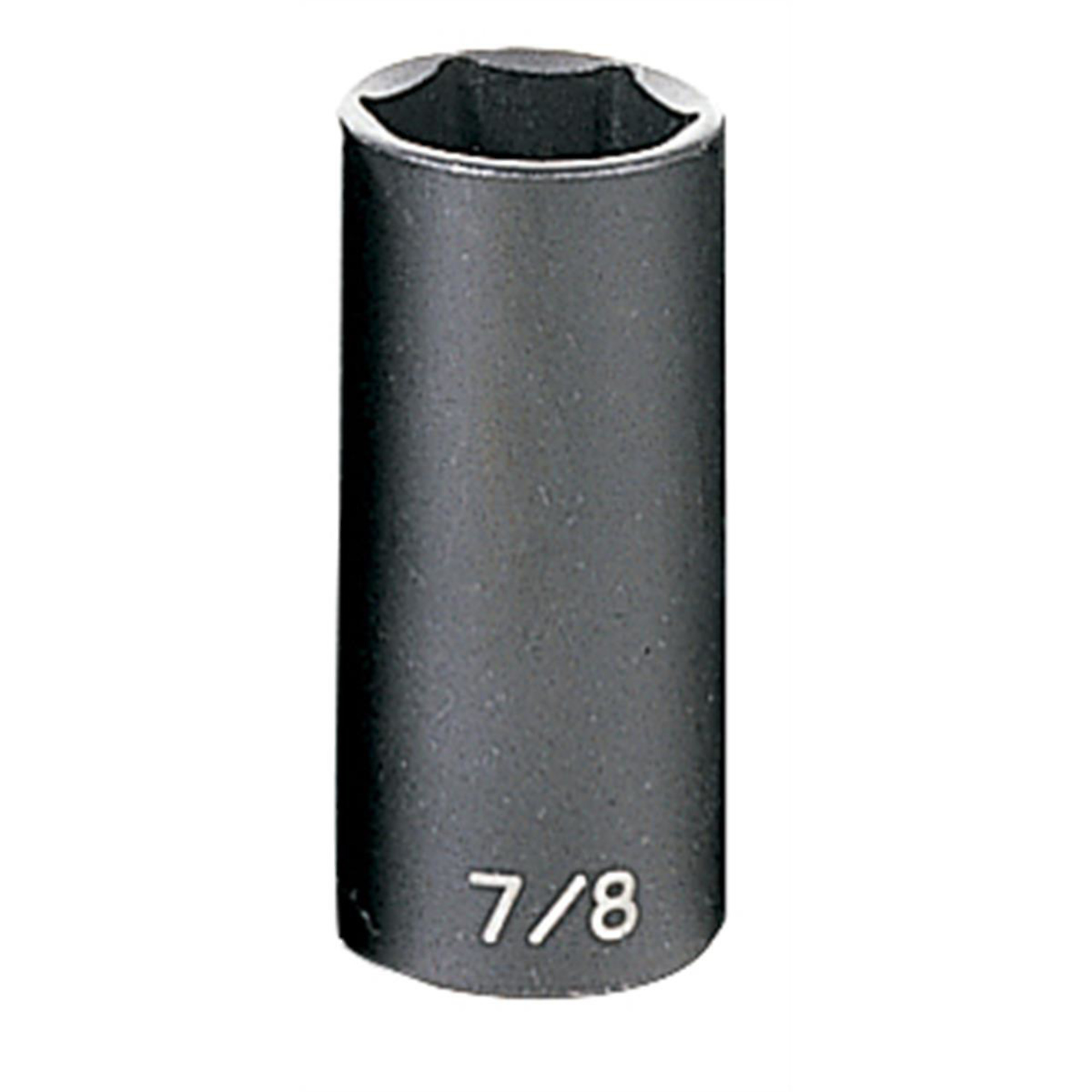 Grey Pneumatic Deep Impact Socket — 7/8in., 3/8in. Drive, 6 Pt., Chrome-Molybdenum Steel, Model# GRE1028D
